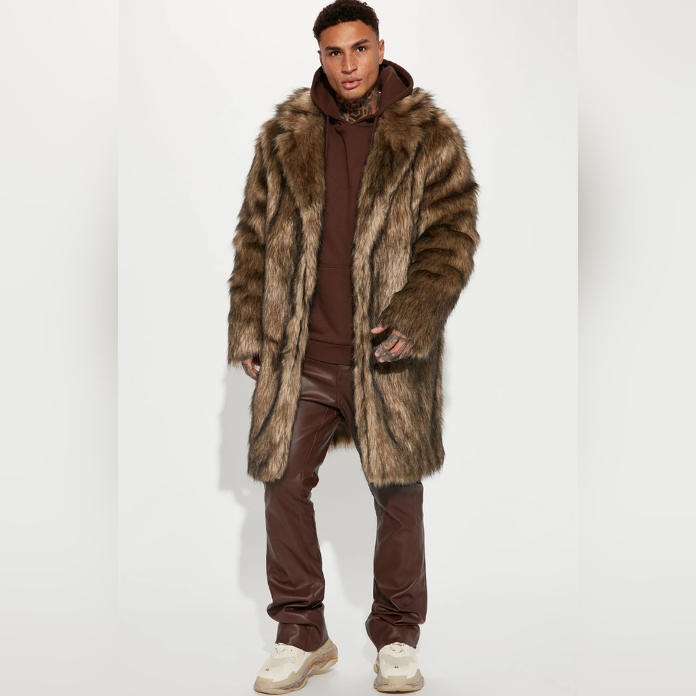 New✨ Fashion Nova Ricci Faux Fur Long Coat ,M✨